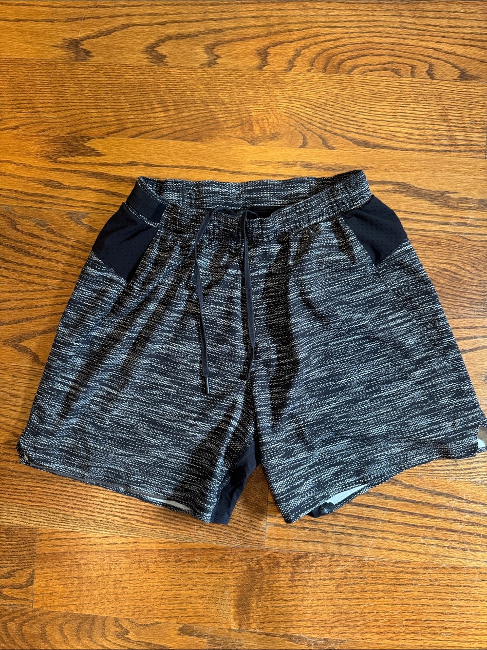 lululemon Men's Heathered Black Athletic Shorts